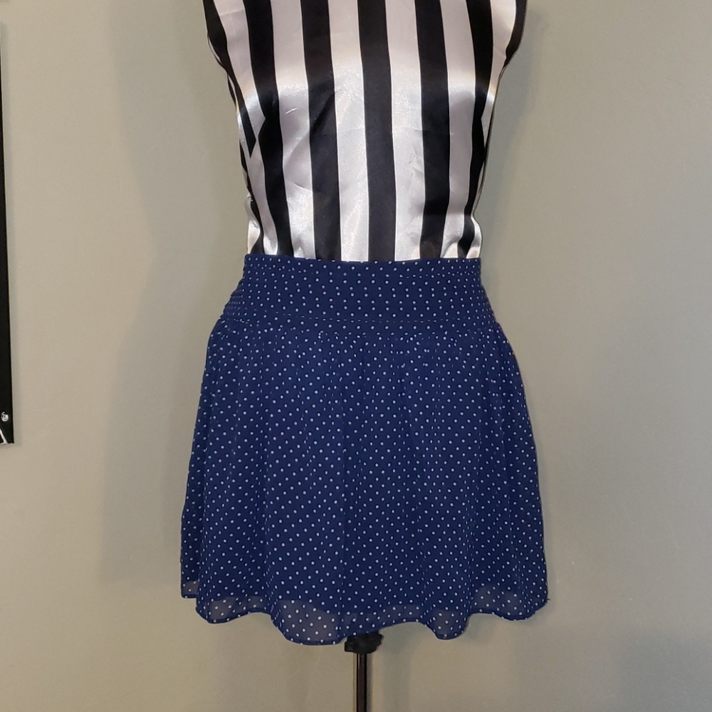 Cute navy polka dot short pinup summer skirt